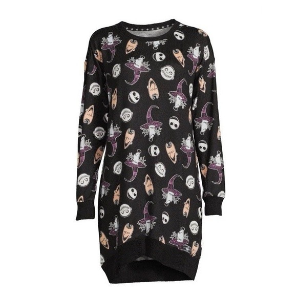 The Nightmare Before Christmas Sleep Shirt Womens XS Jack Skellington Sally - Picture 3 of 11